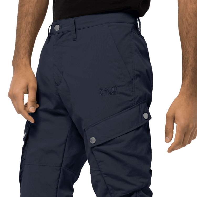 Night Blue Brand Jack Wolfskin Men's Desert Valley 3/4 Pants New
