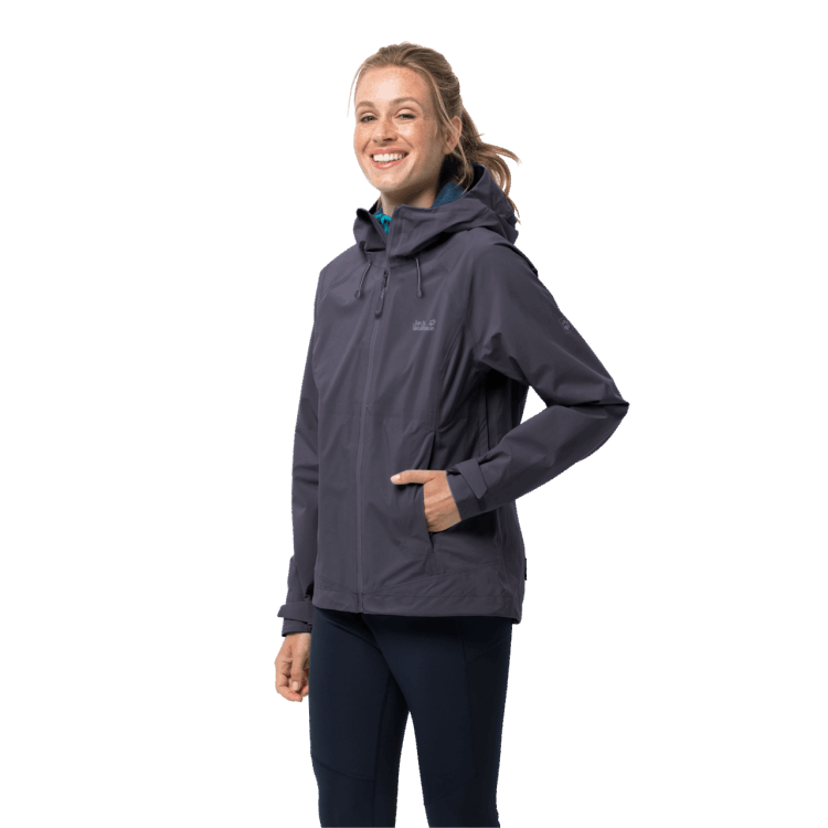 Women's Highest Peak Jacket Brand Jack Wolfskin Origin Graphite