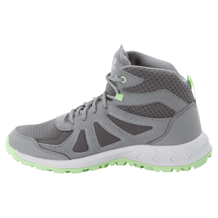 Women's Woodland 2 Texapore Mid Dark Grey-Light Green Brand Jack Wolfskin Collection