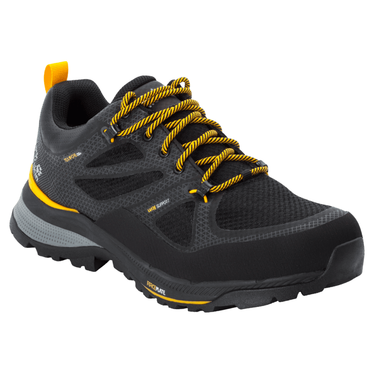 Men's Force Striker Texapore Low Brand Jack Wolfskin Black-Burly Yellow Xt New