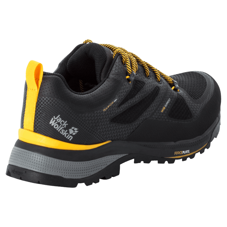 Men's Force Striker Texapore Low Brand Jack Wolfskin Black-Burly Yellow Xt New