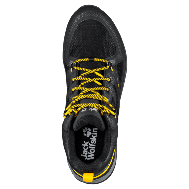 Men's Force Striker Texapore Low Brand Jack Wolfskin Black-Burly Yellow Xt New