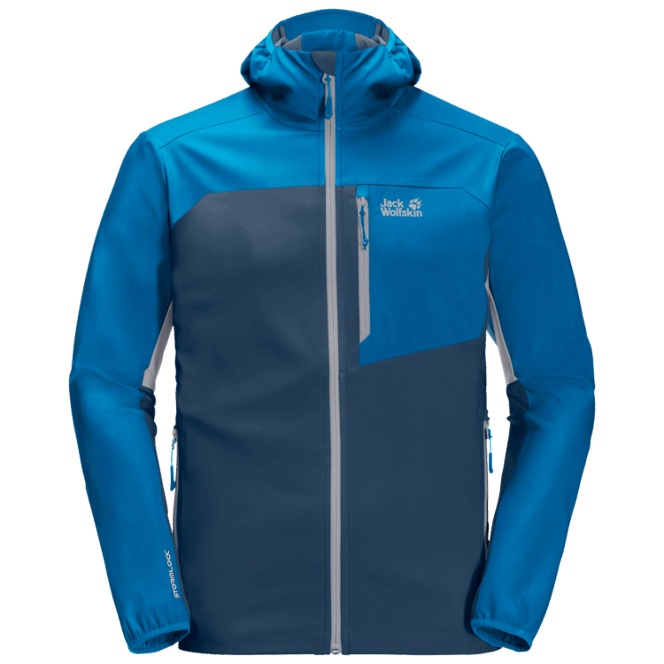Hot Men's Eagle Peak II Softshell Blue Pacific Brand Jack Wolfskin