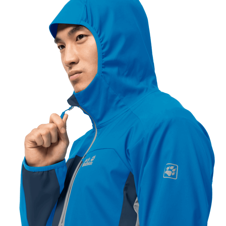 Hot Men's Eagle Peak II Softshell Blue Pacific Brand Jack Wolfskin