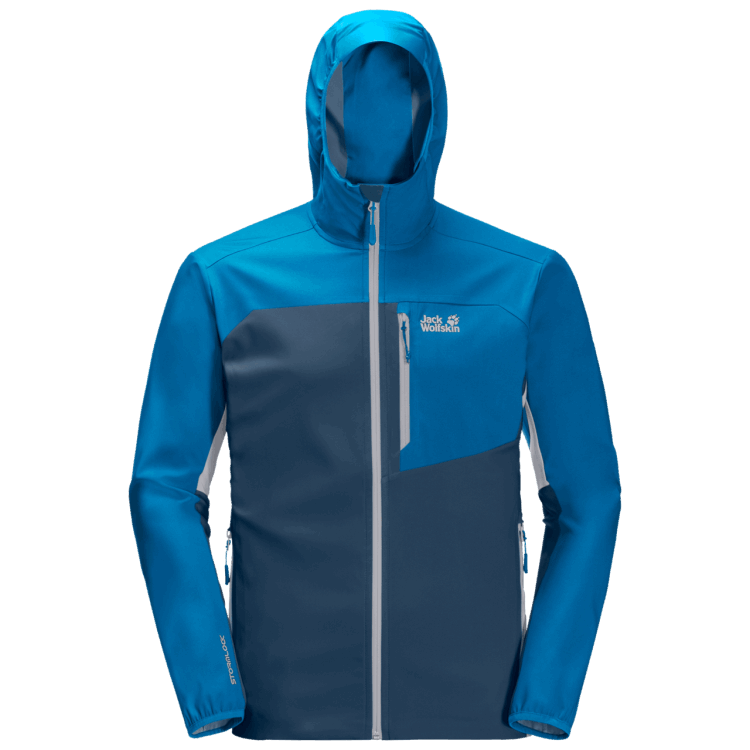 Hot Men's Eagle Peak II Softshell Blue Pacific Brand Jack Wolfskin