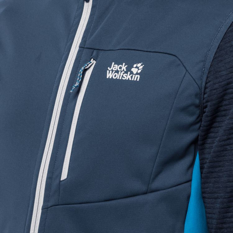 Hot Men's Highest Peak Vest Thunder Blue Brand Jack Wolfskin