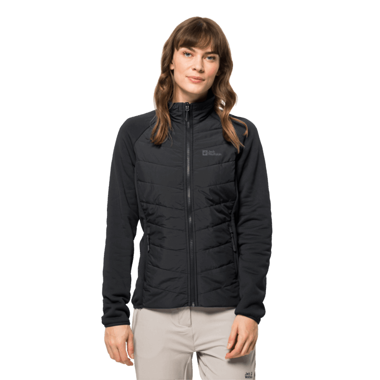 Black Women's Glaabach 3In1 Jacket New Brand Jack Wolfskin