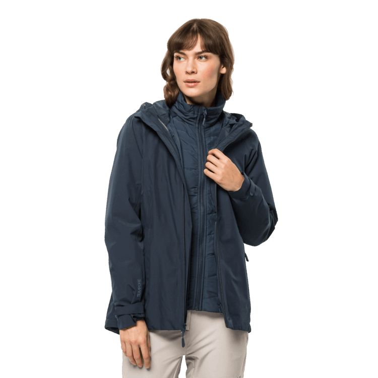 Collections Brand Jack Wolfskin Night Blue Women's Glaabach 3In1 Jacket