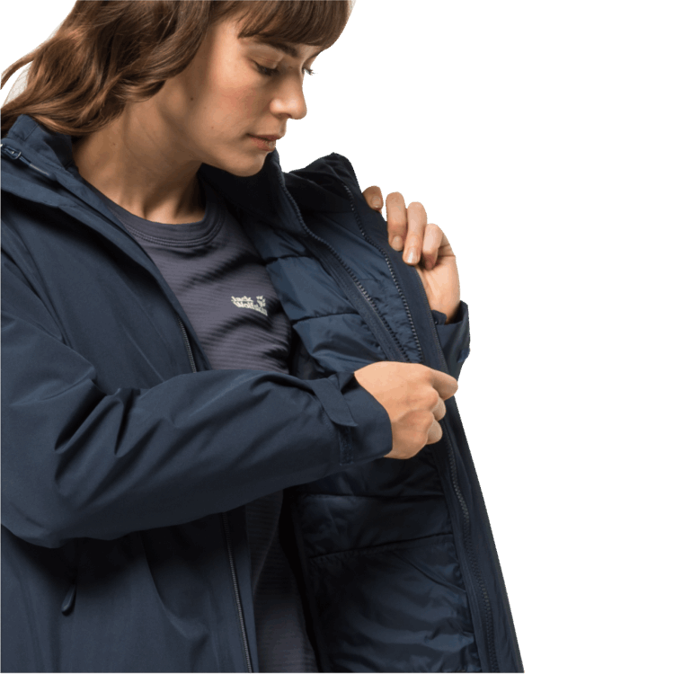 Collections Brand Jack Wolfskin Night Blue Women's Glaabach 3In1 Jacket