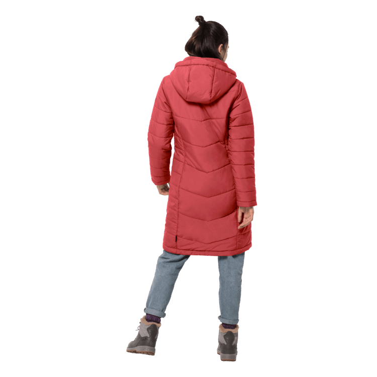 Women's North York Coat Brand Jack Wolfskin Original Coral Red