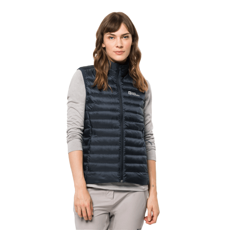 Women's Pack & Go Down Vest New Brand Jack Wolfskin Night Blue
