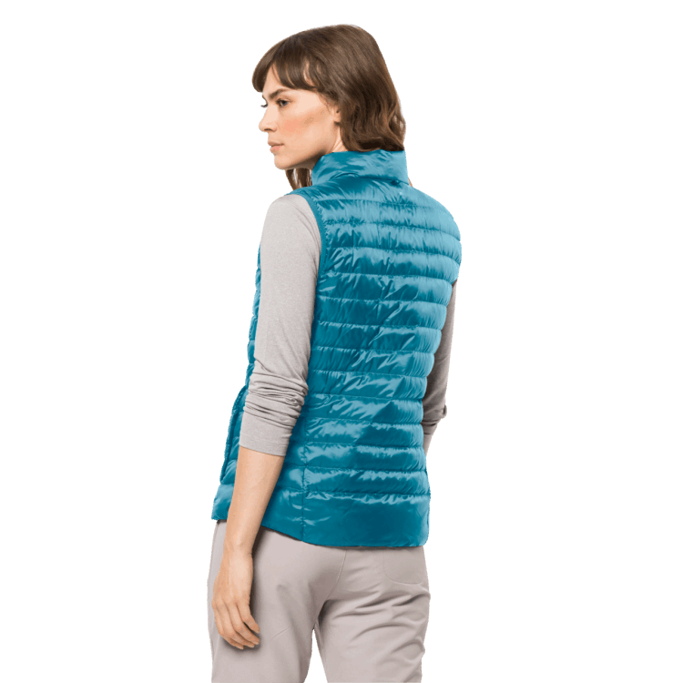 Brand Jack Wolfskin Freshwater Blue Collection Women's Pack & Go Down Vest