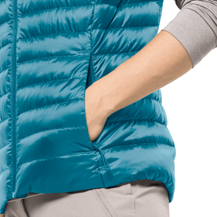 Brand Jack Wolfskin Freshwater Blue Collection Women's Pack & Go Down Vest