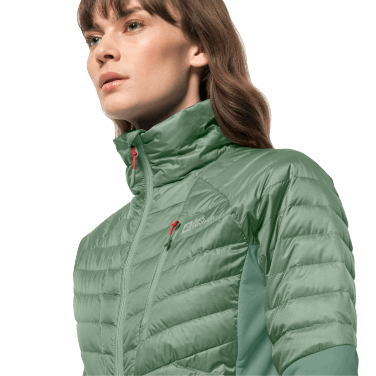Brand Jack Wolfskin Women's Nebelhorn Down Hybrid Brands Granite Green