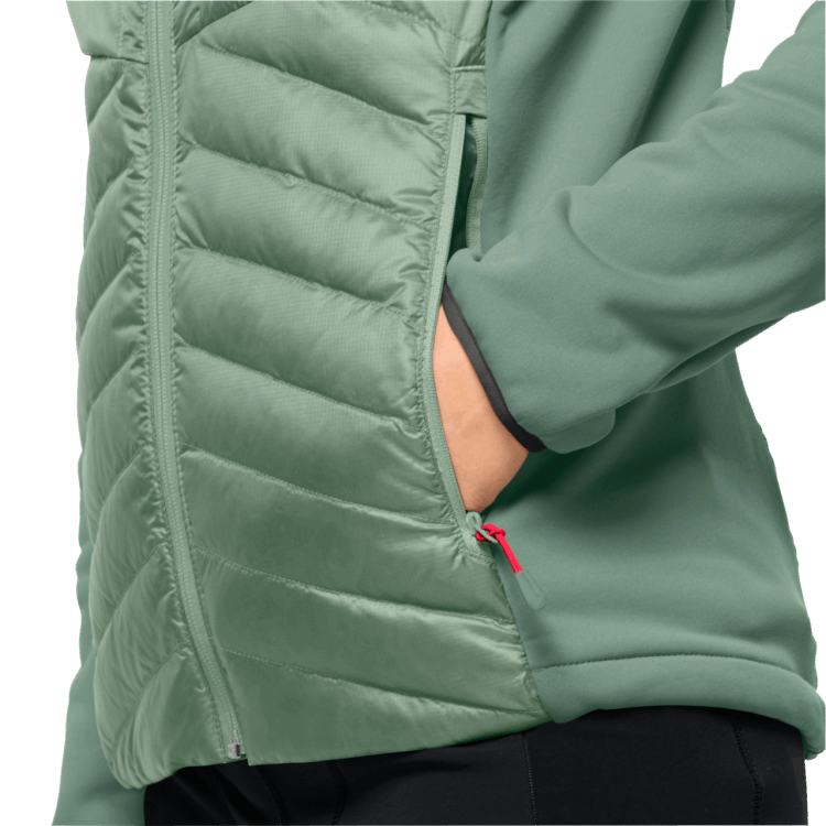 Brand Jack Wolfskin Women's Nebelhorn Down Hybrid Brands Granite Green