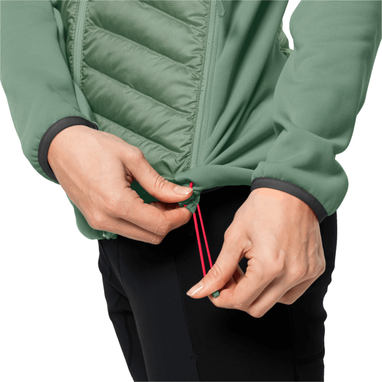 Brand Jack Wolfskin Women's Nebelhorn Down Hybrid Brands Granite Green