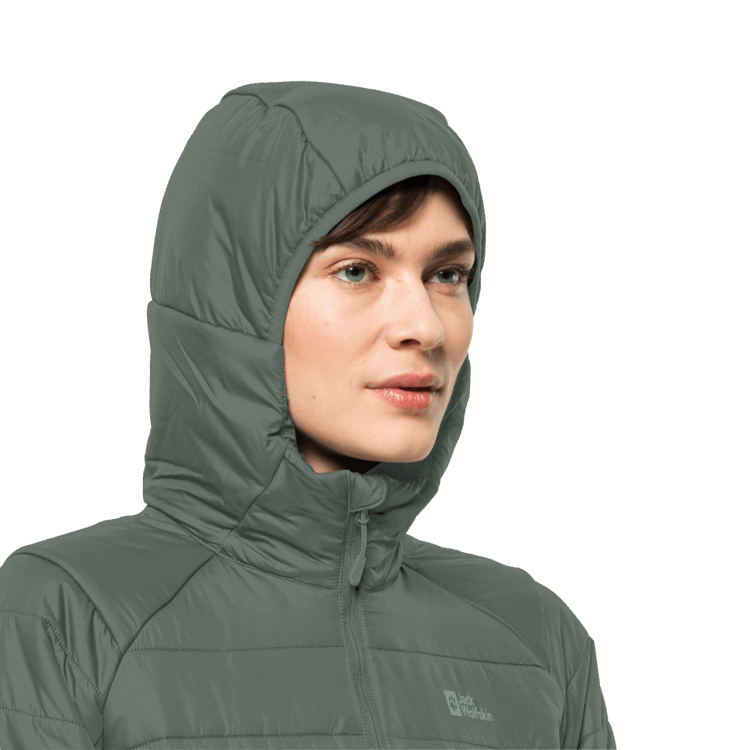 Brands Hedge Green Brand Jack Wolfskin Women's Bergland Insulated Coat