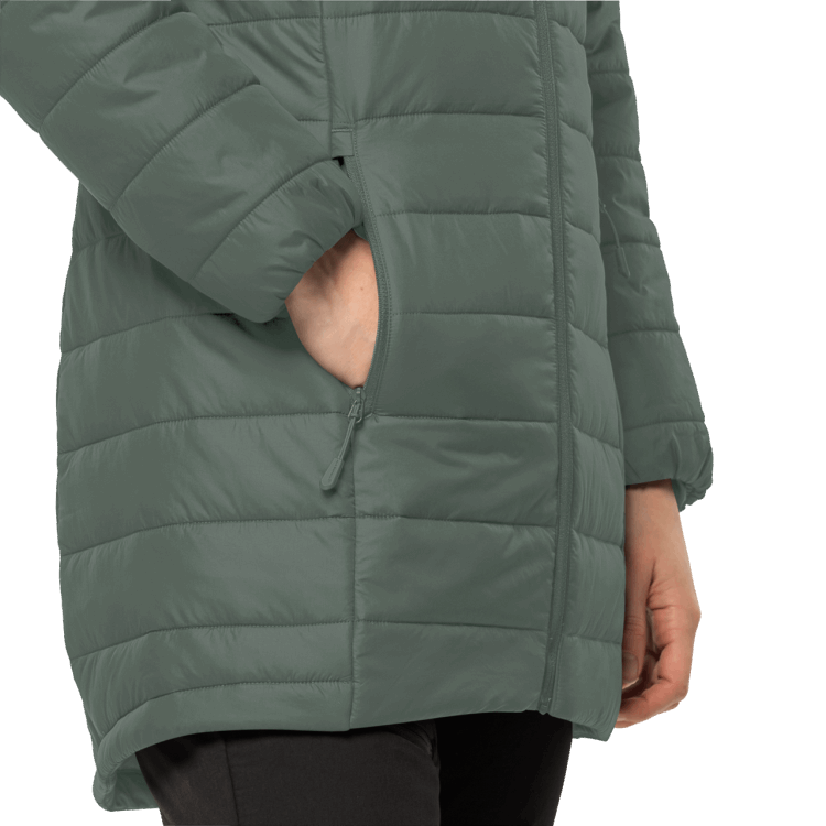 Brands Hedge Green Brand Jack Wolfskin Women's Bergland Insulated Coat