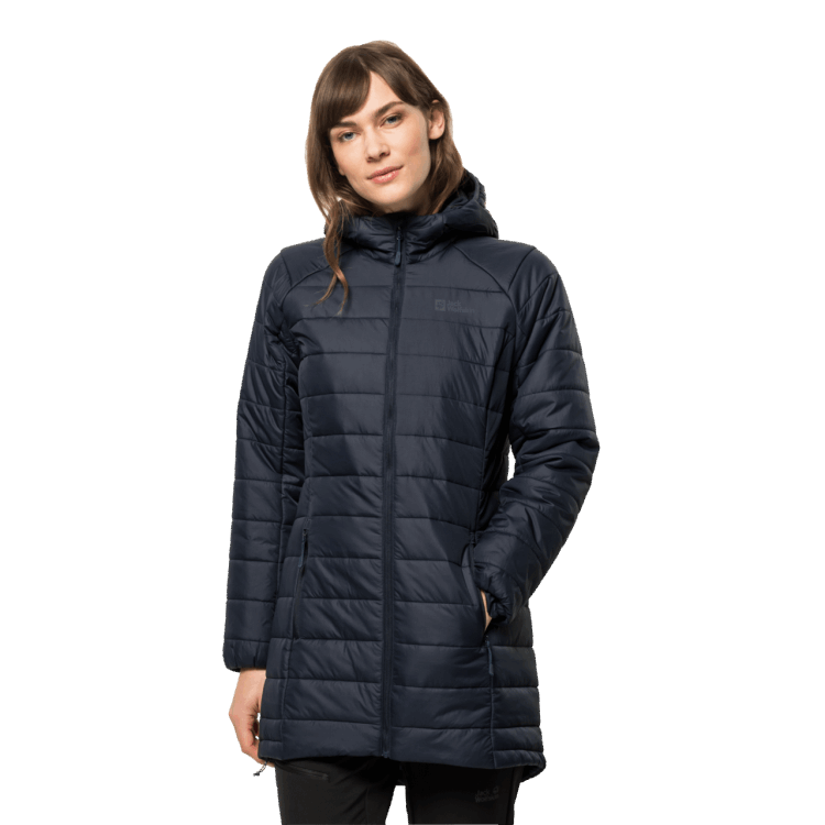 Original Night Blue Women's Bergland Insulated Coat Brand Jack Wolfskin