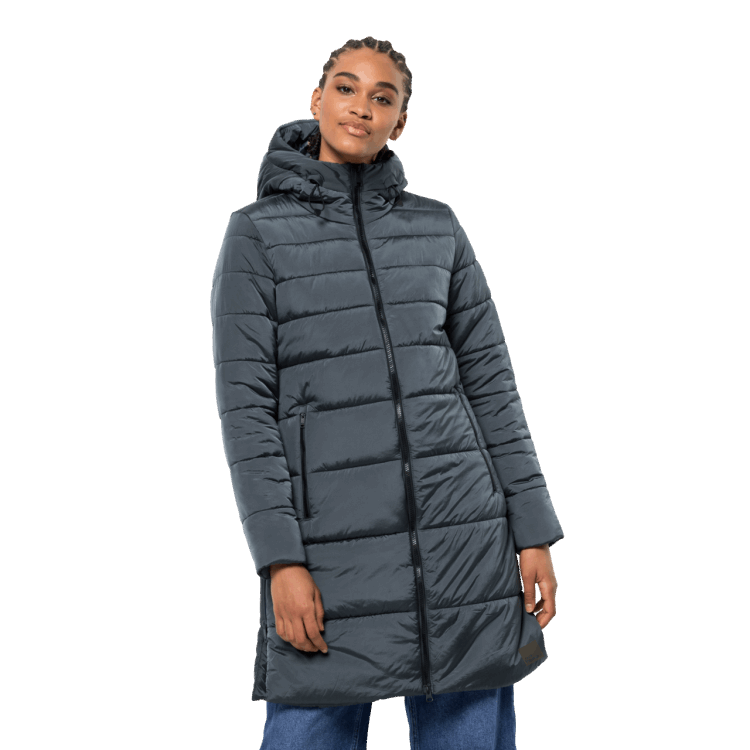 Women's Eisbach Coat Slate Blue Fashion Brand Jack Wolfskin