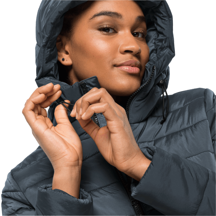 Women's Eisbach Coat Slate Blue Fashion Brand Jack Wolfskin