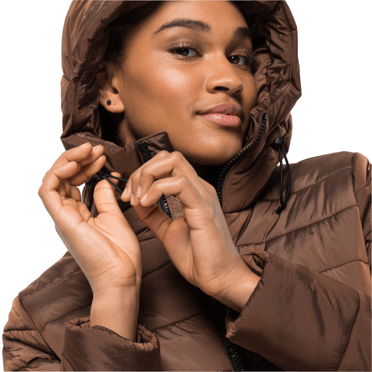 Women's Eisbach Coat Collection Brand Jack Wolfskin Hazelnut Brown