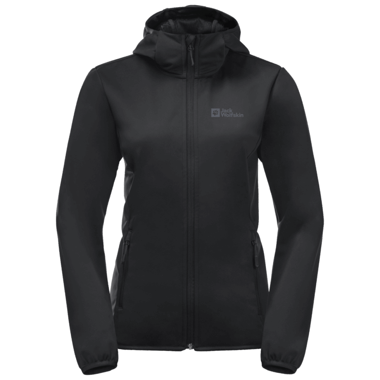 Brand Jack Wolfskin Black Women's Windhain Hoody Origins