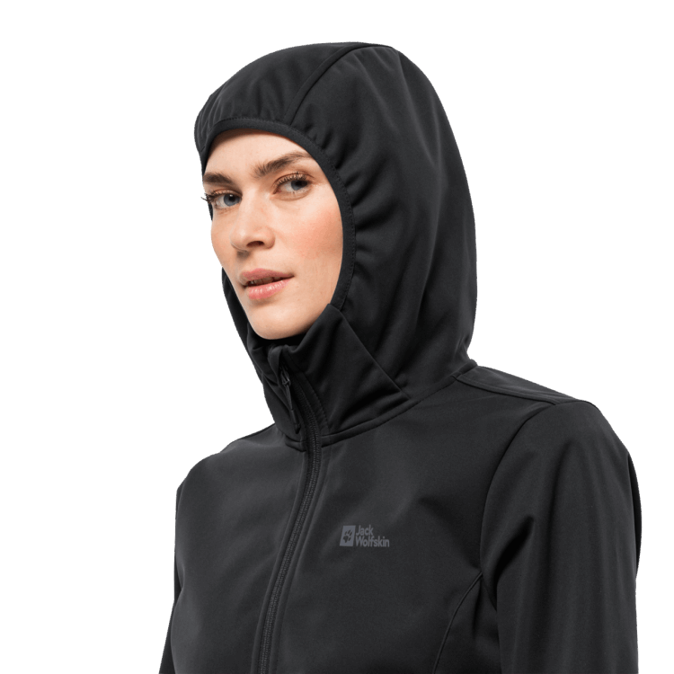 Brand Jack Wolfskin Black Women's Windhain Hoody Origins