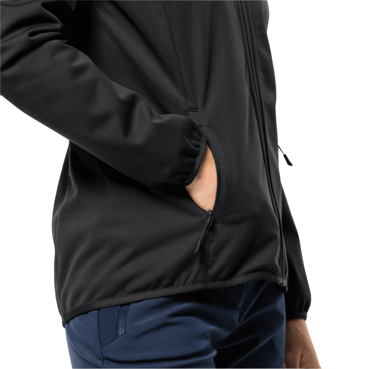 Brand Jack Wolfskin Black Women's Windhain Hoody Origins