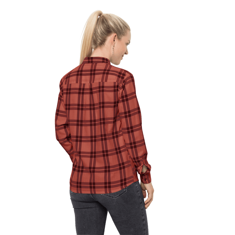 Brand Jack Wolfskin Autumn Red Checks Women's Passenger Shirt