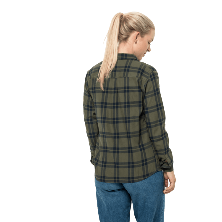 Midnight Blue Checks Brand Jack Wolfskin Women's Passenger Shirt New