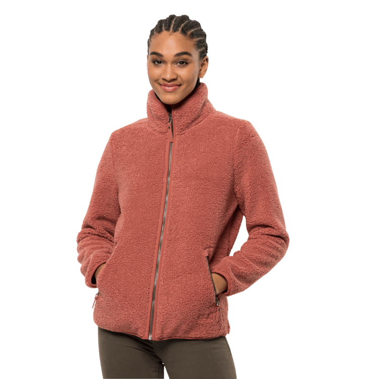 Women's High Cloud Jacket Brand Jack Wolfskin Fashion Autumn Red