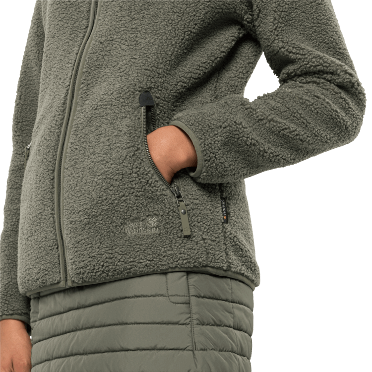 Women's High Cloud Jacket Origin Brand Jack Wolfskin Dusty Olive