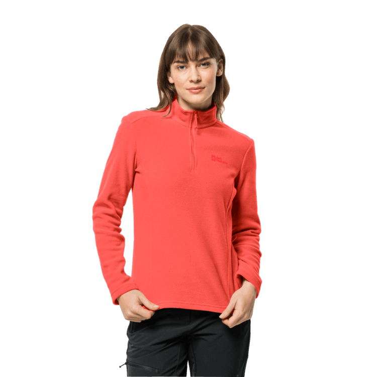 Brand Jack Wolfskin Women's Taunus Half-Zip New Hot Coral