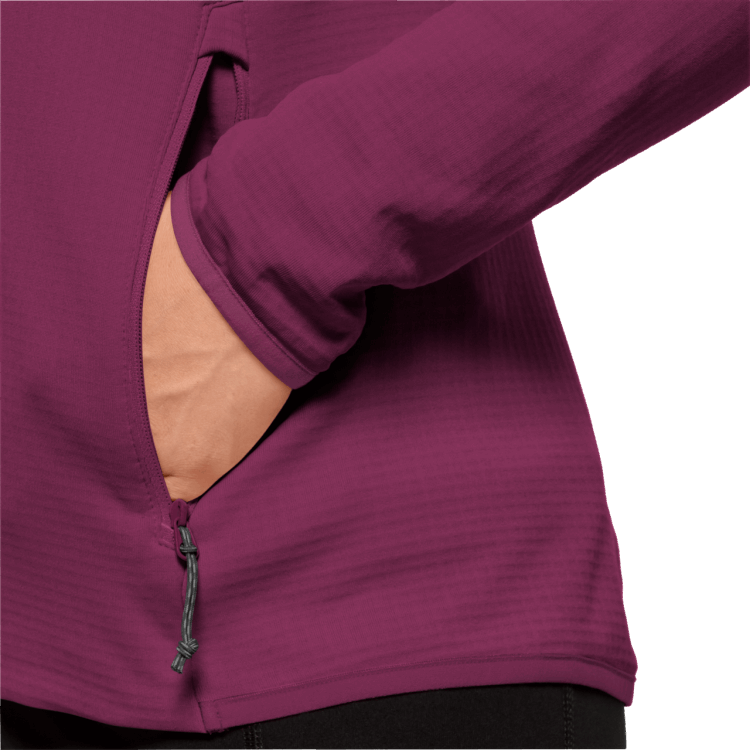 Wild Berry Women's Peak Grid Fleece Brand Brand Jack Wolfskin