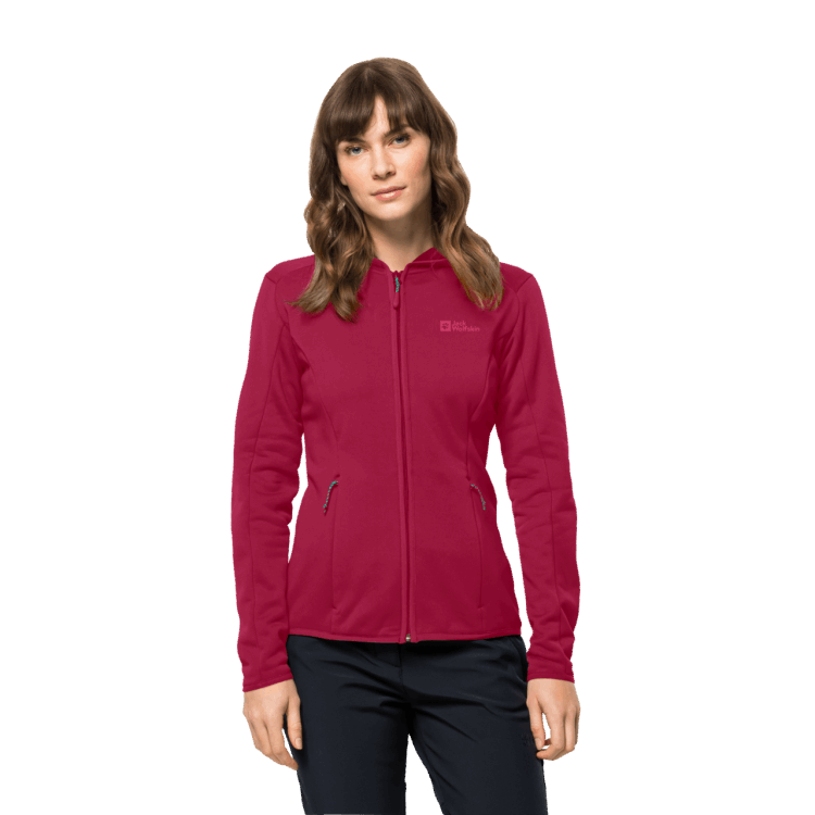 Best Brand Jack Wolfskin Women's Baiselberg Hooded Full-Zip Cranberry