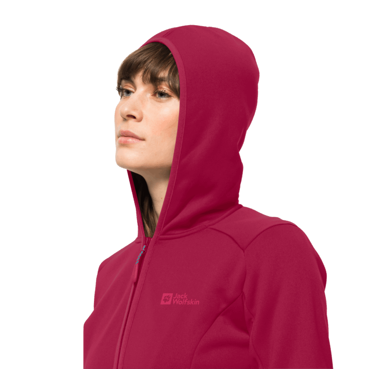 Best Brand Jack Wolfskin Women's Baiselberg Hooded Full-Zip Cranberry