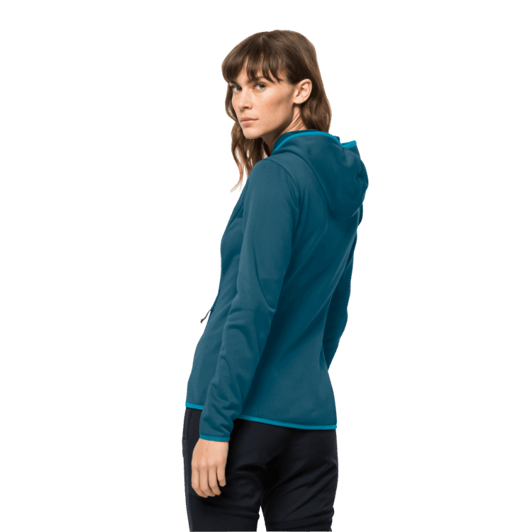 New Blue Coral Brand Jack Wolfskin Women's Baiselberg Hooded Full-Zip