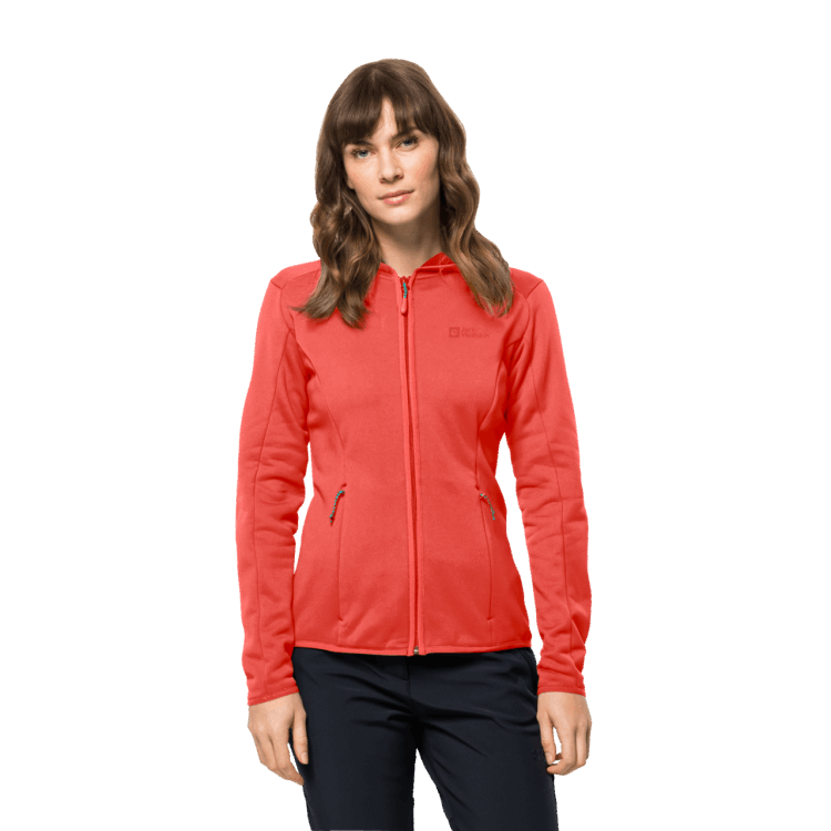 Women's Baiselberg Hooded Full-Zip Brand Jack Wolfskin Hot Coral Collection