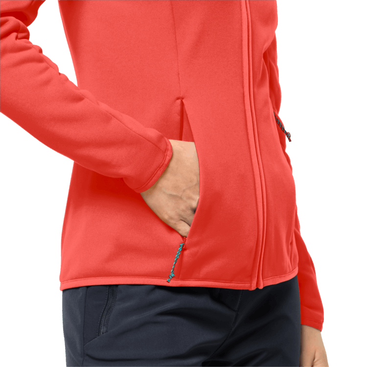 Women's Baiselberg Hooded Full-Zip Brand Jack Wolfskin Hot Coral Collection