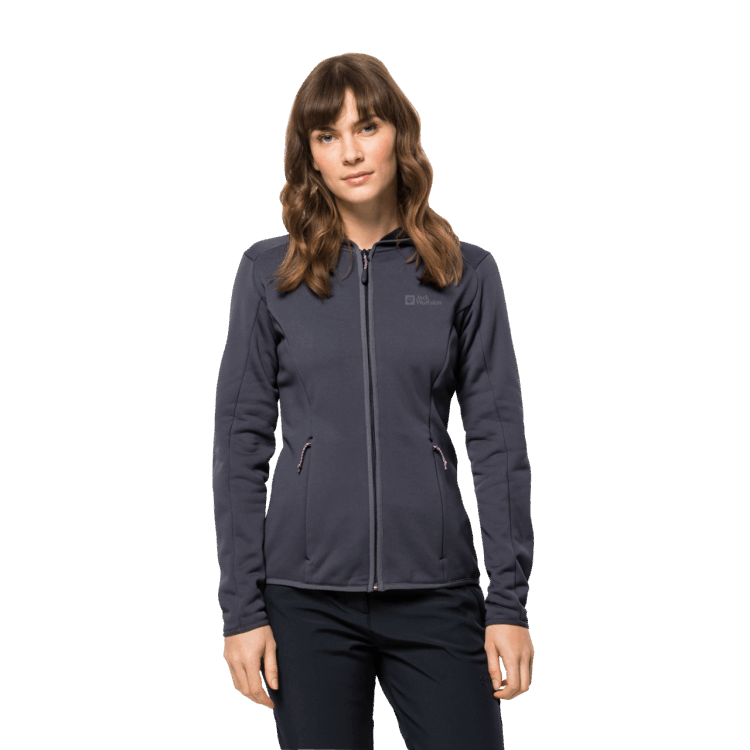Women's Baiselberg Hooded Full-Zip Brand Jack Wolfskin Collections Graphite