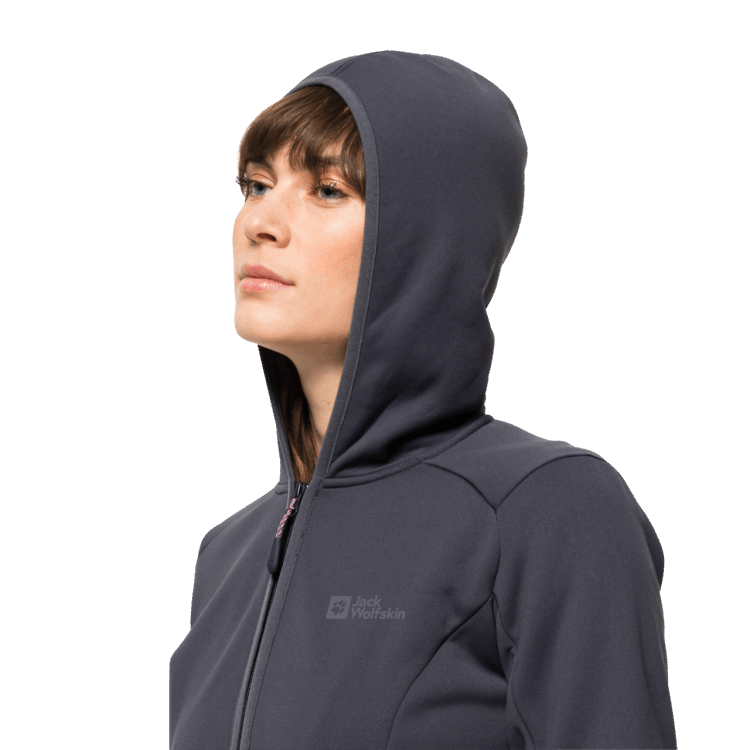Women's Baiselberg Hooded Full-Zip Brand Jack Wolfskin Collections Graphite