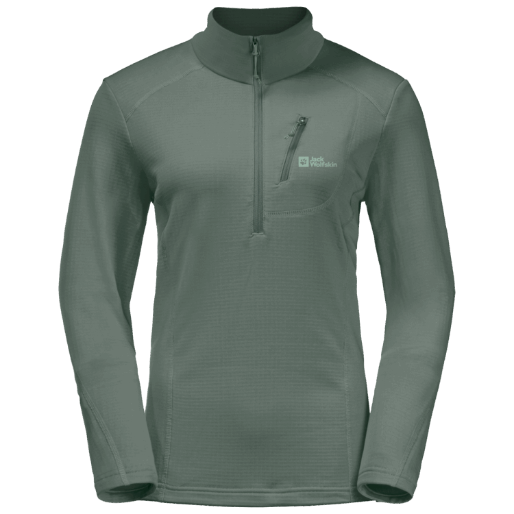 Women's Kolbenberg Half-Zip Hedge Green Brand Jack Wolfskin Origin