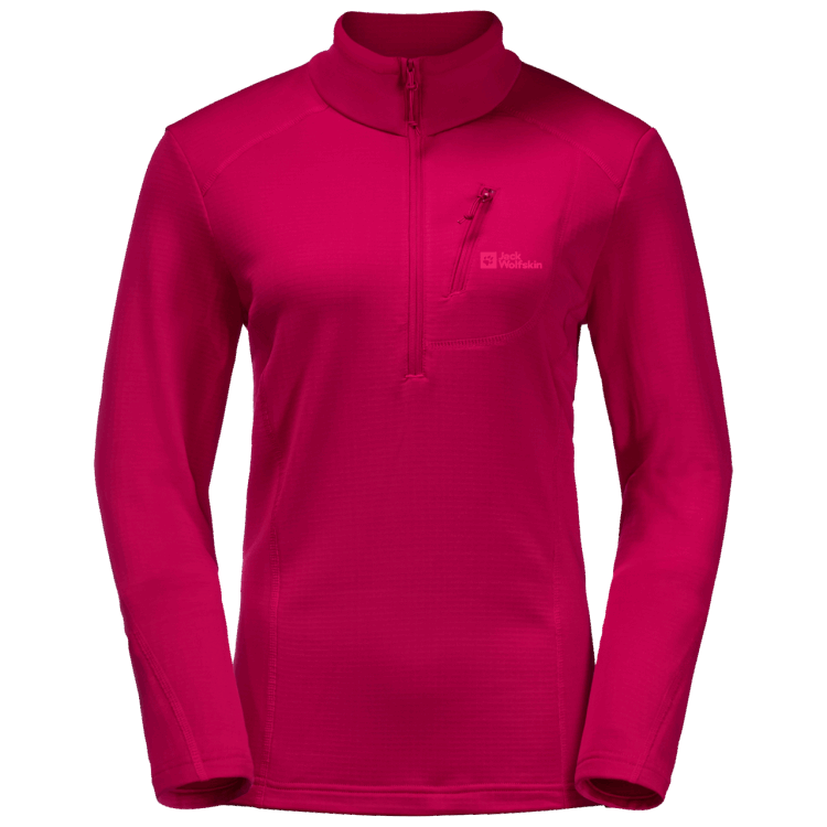 Women's Kolbenberg Half-Zip Cranberry Origins Brand Jack Wolfskin