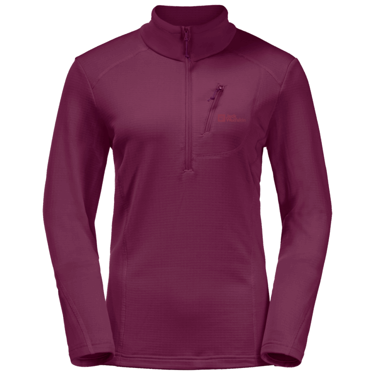Women's Kolbenberg Half-Zip Brands Wild Berry Brand Jack Wolfskin
