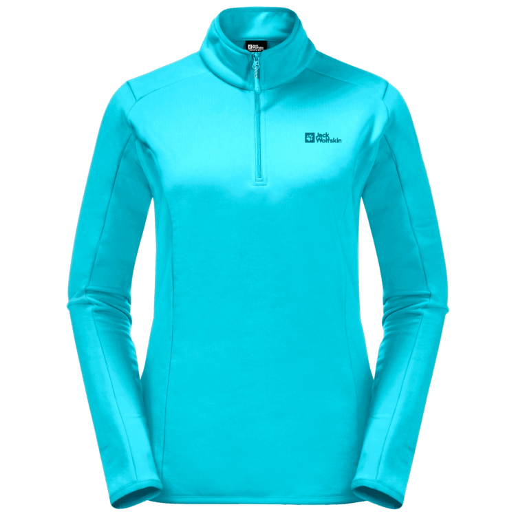 Brand Jack Wolfskin Best Women's Baiselberg Half-Zip Blue Curacao