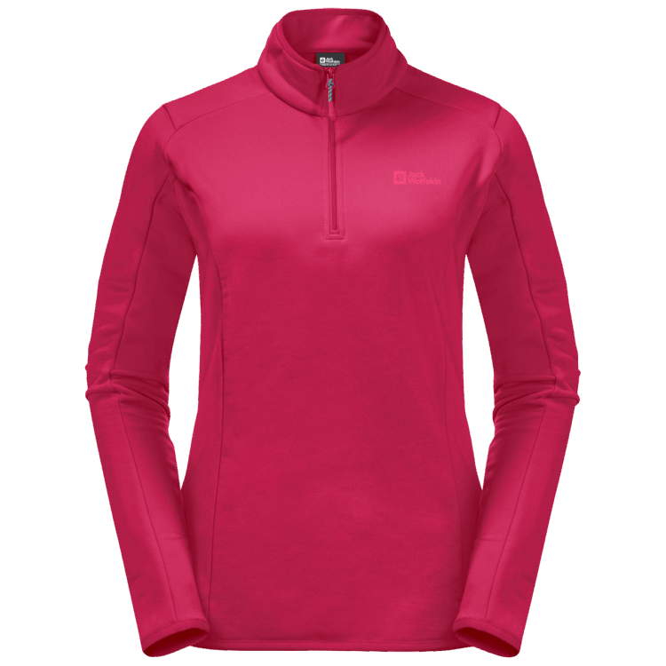Brand Jack Wolfskin Women's Baiselberg Half-Zip Pink Dahlia Fashion
