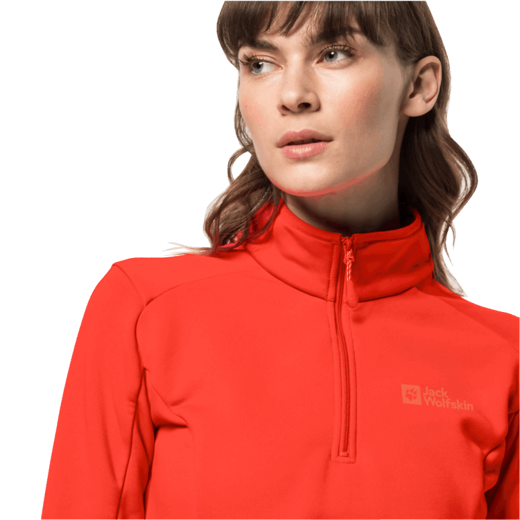 Brand Jack Wolfskin Women's Baiselberg Half-Zip Collection Grenadine