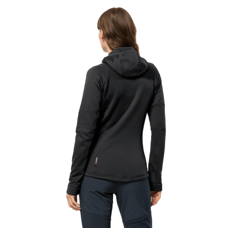 Black Origins Brand Jack Wolfskin Women's Hirschberg Hooded Full-Zip