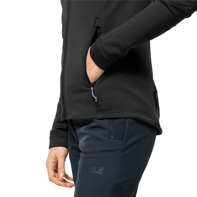 Black Origins Brand Jack Wolfskin Women's Hirschberg Hooded Full-Zip